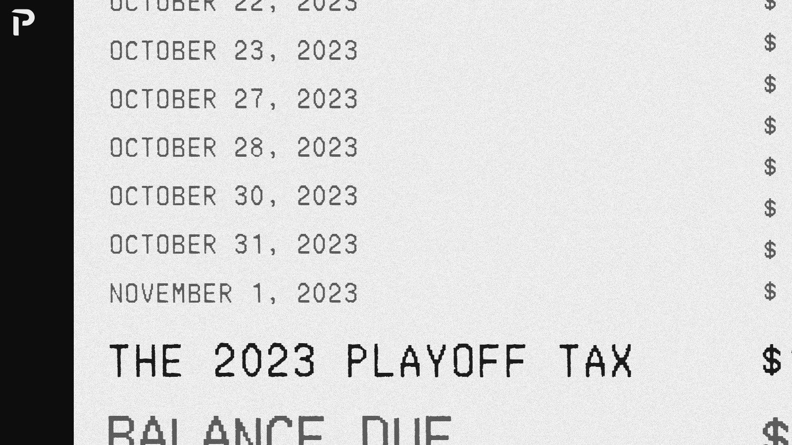 The 2023 Playoff Tax Pitcher List
