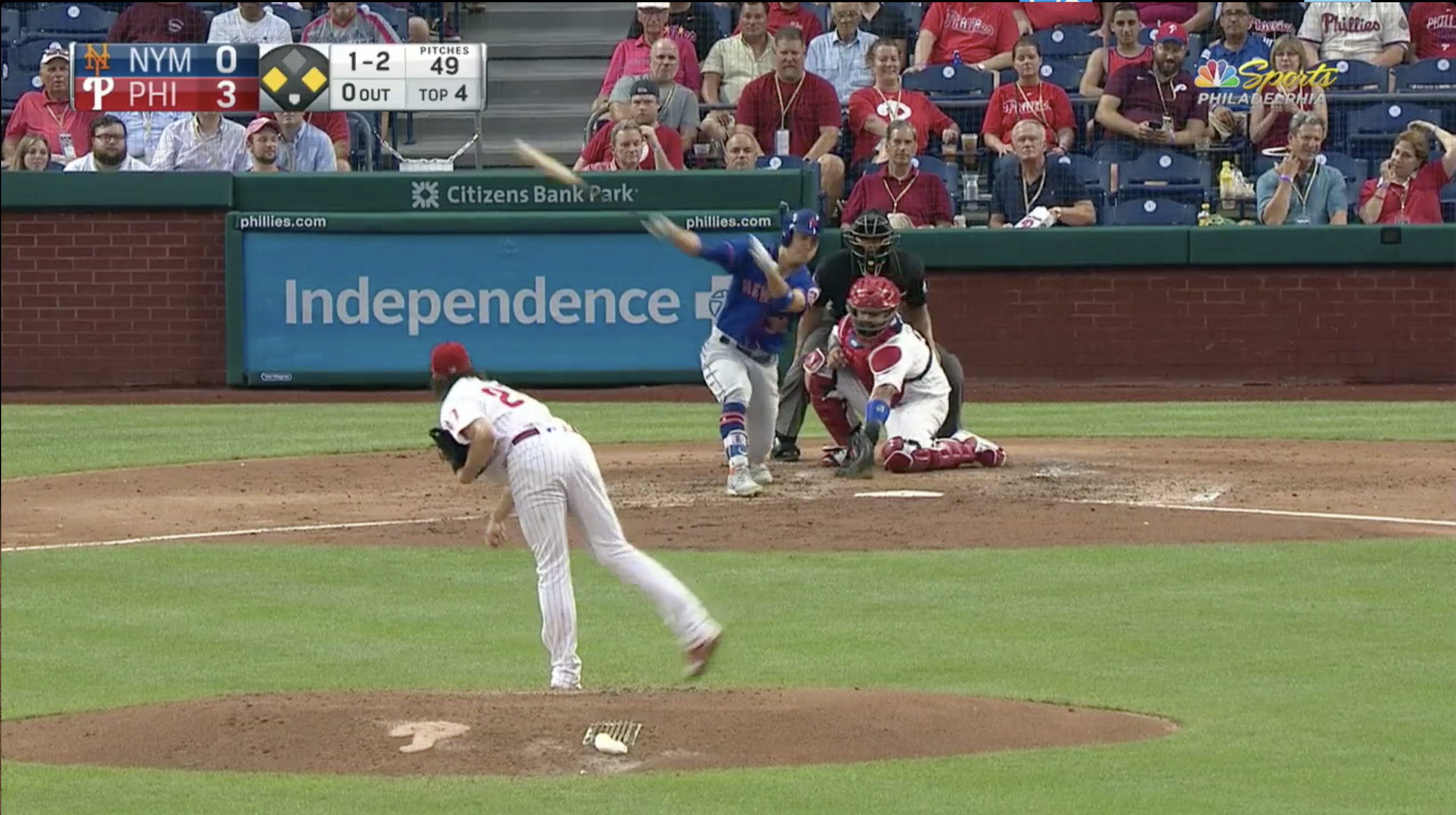 GIF] Aaron Nola paints the outside corner with a 93mph comeback Fastball  (more GIFS in comments) : r/baseball