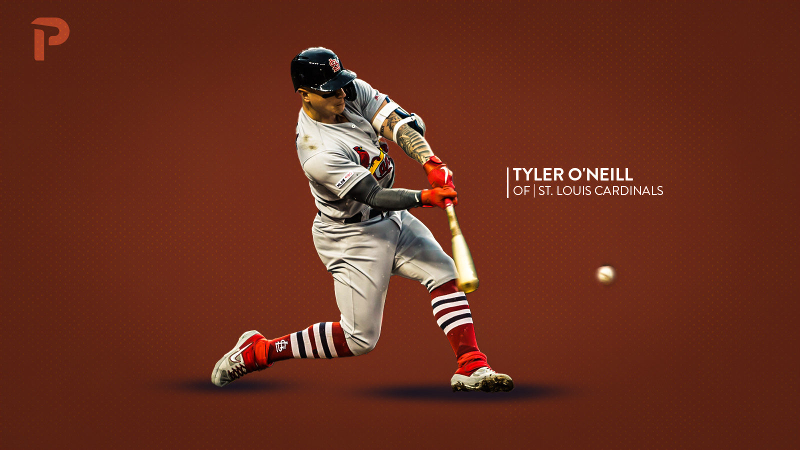 Tyler O'Neill. Big swing in slow motion. 
